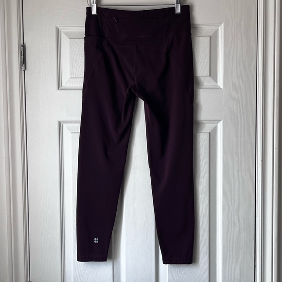 Sweaty Betty Power 7/8 Leggings Midnight Cherry Purple Sculpting Fit Side Pocket - Picture 7 of 15